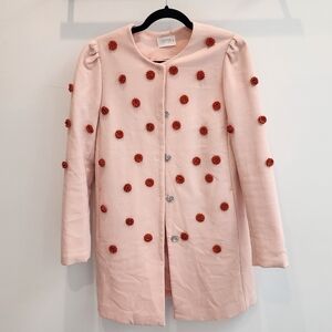 Small Pink Jacket With 3D Flowers
